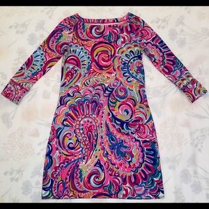 Lilly Pulitzer Sophie dress XXS - Psychedelic Sunshine print - 3/4 sleeve
